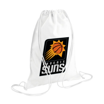 Phoenix Suns, Τσάντα πλάτης πουγκί GYMBAG λευκή (28x40cm)