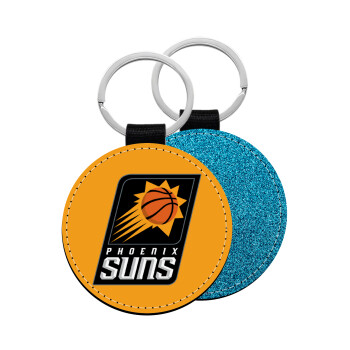 Phoenix Suns, Μπρελόκ Δερματίνη, στρογγυλό ΜΠΛΕ (5cm)