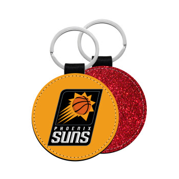 Phoenix Suns, Μπρελόκ Δερματίνη, στρογγυλό ΚΟΚΚΙΝΟ (5cm)