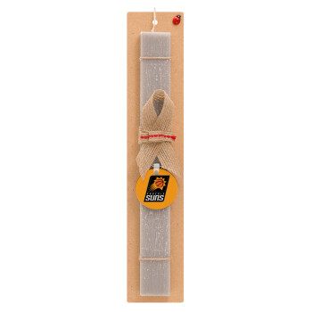 Phoenix Suns, Easter Set, wooden keychain & scented Easter candle flat (30cm) (GRAY)