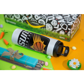 Phoenix Suns, Easter candle,Travel Tumbler 2 Lids, with metal straw & cleaning brush & aromatic flat candle (30cm) (BLUE)