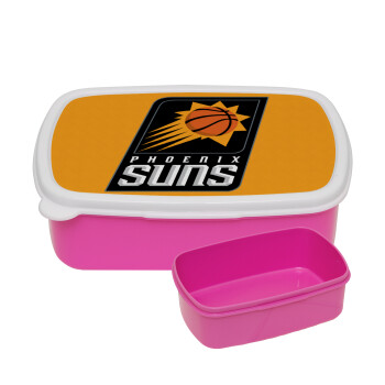 Phoenix Suns, ΡΟΖ παιδικό δοχείο φαγητού (lunchbox) πλαστικό (BPA-FREE) Lunch Βox M18 x Π13 x Υ6cm