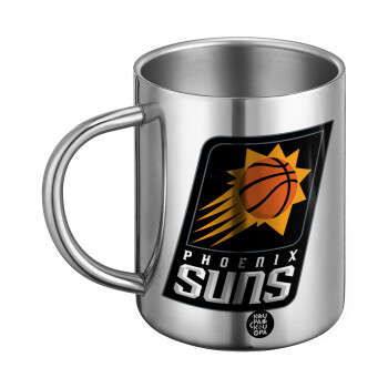 Phoenix Suns, Ανοξείδωτη Μεταλλική Κούπα 450ml - Διπλού Τοιχώματος