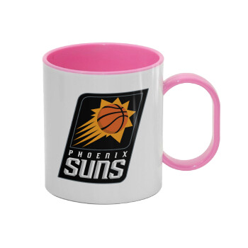 Phoenix Suns, Κούπα (πλαστική) (BPA-FREE) Polymer Ροζ για παιδιά, 330ml