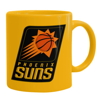 Phoenix Suns, Ceramic coffee mug yellow, 330ml (1pcs)