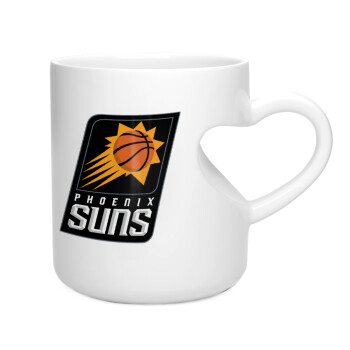 Phoenix Suns, Κούπα καρδιά λευκή, κεραμική, 330ml