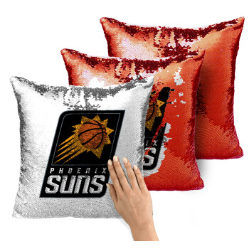 Phoenix Suns, Μαξιλάρι καναπέ Μαγικό Κόκκινο με πούλιες 40x40cm περιέχεται το γέμισμα