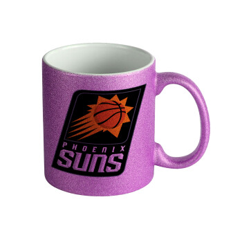 Phoenix Suns, Κούπα Μωβ Glitter που γυαλίζει, κεραμική, 330ml