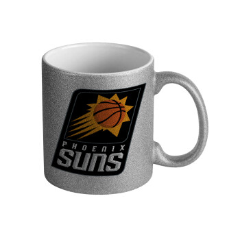 Phoenix Suns, Κούπα Ασημένια Glitter που γυαλίζει, κεραμική, 330ml