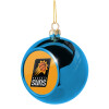 Blue Christmas tree ball ornament 8cm