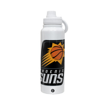 Phoenix Suns, 1L Stainless Steel Thermal Bottle with Phone Holder & Double Wall Insulation