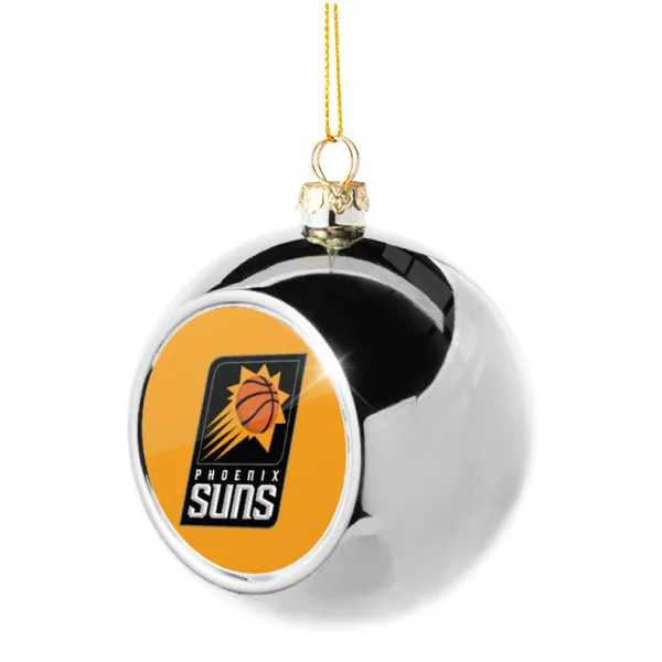 Phoenix Suns — Στολίδι Χριστουγεννιάτικη μπάλα δένδρου Ασημένια 8cm