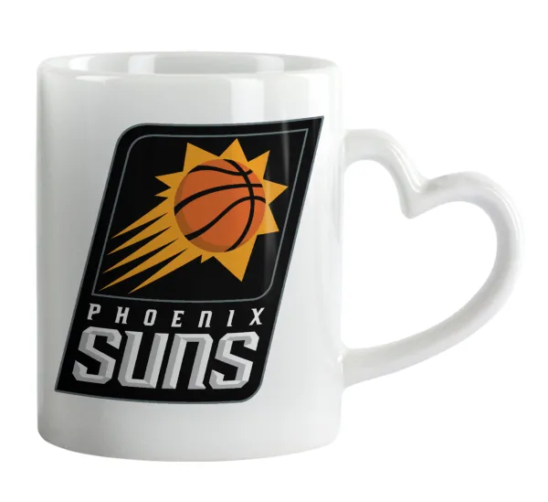 Phoenix Suns — Mug heart handle, ceramic, 330ml