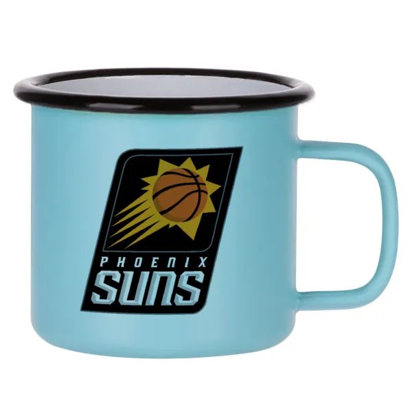 Phoenix Suns — Metal enamel mug, matte light blue, 360ml