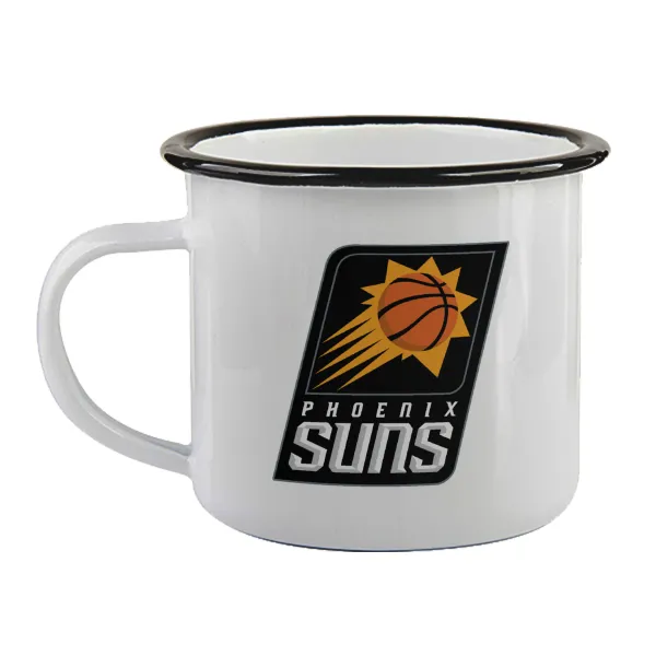 Phoenix Suns — Enamel mug with black rim, 360ml