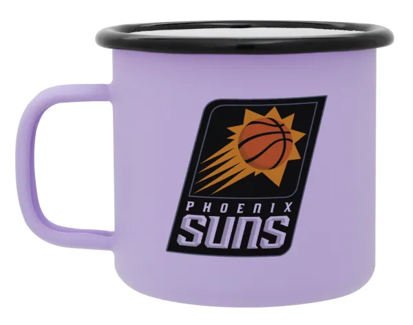 Phoenix Suns — Metal enamel mug, matte light pastel purple, 360ml