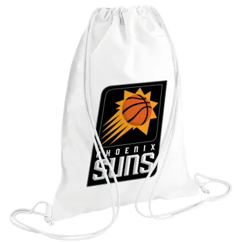 Phoenix Suns, Τσάντα πλάτης πουγκί GYMBAG λευκή (28x40cm)