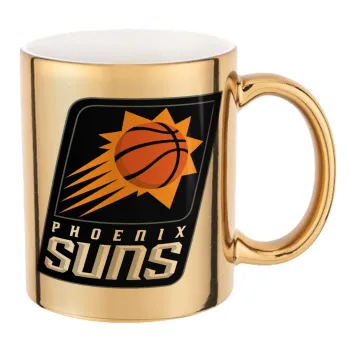 Phoenix Suns, Mug ceramic, gold mirror, 330ml