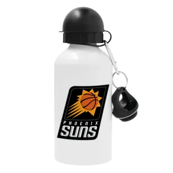 Phoenix Suns, Metal water bottle, White, aluminum 500ml