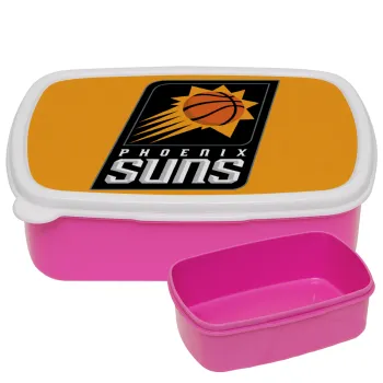 Phoenix Suns, ΡΟΖ παιδικό δοχείο φαγητού (lunchbox) πλαστικό (BPA-FREE) Lunch Βox M18 x Π13 x Υ6cm