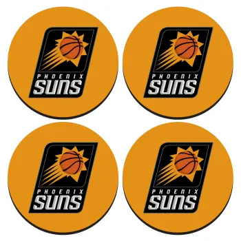 Phoenix Suns, ΣΕΤ 4 Σουβέρ ξύλινα στρογγυλά (9cm)