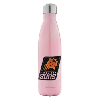 Phoenix Suns, Metal mug thermos Pink Iridiscent (Stainless steel), double wall, 500ml
