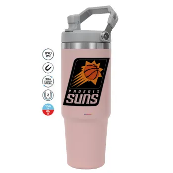 Phoenix Suns, Pink color, 890ml (30oz) stainless Steel Tumbler with Handle