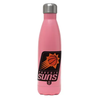 Phoenix Suns, Metal mug thermos Pink Mat (Stainless steel), double wall, 500ml