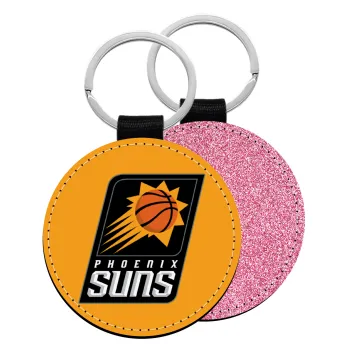 Phoenix Suns, Μπρελόκ Δερματίνη, στρογγυλό ΡΟΖ (5cm)