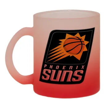 Phoenix Suns, Κούπα γυάλινη δίχρωμη με βάση το κόκκινο ματ, 330ml