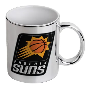 Phoenix Suns, Mug ceramic, silver mirror, 330ml