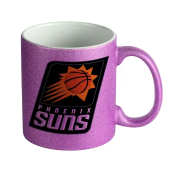 Phoenix Suns, Κούπα Μωβ Glitter που γυαλίζει, κεραμική, 330ml