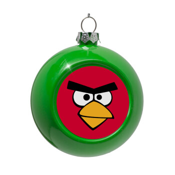 Angry birds eyes, Green Christmas tree ornament bauble 8cm