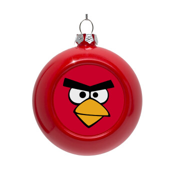 Angry birds eyes, Red Christmas tree ornament bauble 8cm