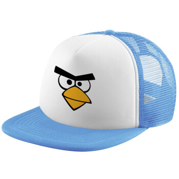 Angry birds eyes, Καπέλο Soft Trucker με Δίχτυ Γαλάζιο/Λευκό