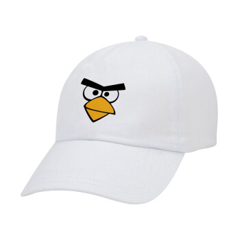 Angry birds eyes, Καπέλο Baseball Λευκό (5-φύλλο, unisex)