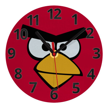 Angry birds eyes, Ρολόι τοίχου γυάλινο (20cm)