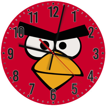 Angry birds eyes, Ρολόι τοίχου ξύλινο (30cm)