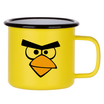 Angry birds eyes, Κούπα Μεταλλική εμαγιέ ΜΑΤ Κίτρινη 360ml