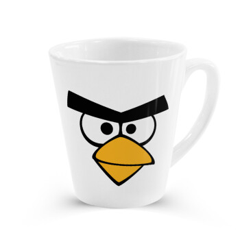 Angry birds eyes, Κούπα κωνική Latte Λευκή, κεραμική, 300ml