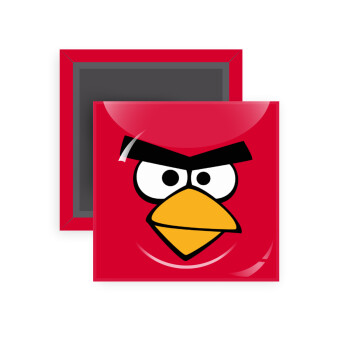 Angry birds eyes, Μαγνητάκι ψυγείου τετράγωνο διάστασης 5x5cm