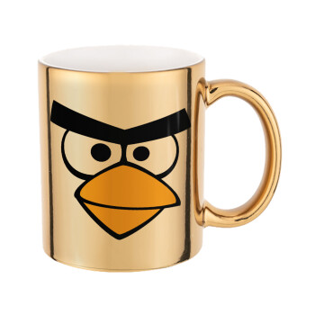 Angry birds eyes, Mug ceramic, gold mirror, 330ml