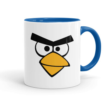Angry birds eyes, Mug colored blue, ceramic, 330ml