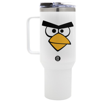 Angry birds eyes, Mega Stainless steel Tumbler with lid, double wall 1,2L