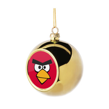 Angry birds eyes, Χριστουγεννιάτικη μπάλα δένδρου Χρυσή 8cm