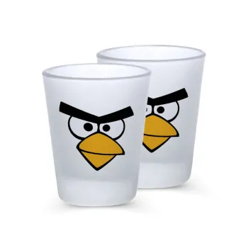Angry birds eyes, Σφηνοπότηρα γυάλινα 45ml του πάγου (2 τεμάχια)