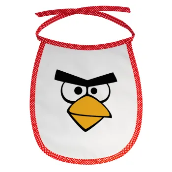 Angry birds eyes, Σαλιάρα μωρού αλέκιαστη με κορδόνι Κόκκινη