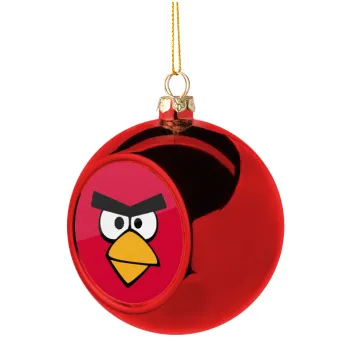Angry birds eyes, Christmas tree ball Red 8cm