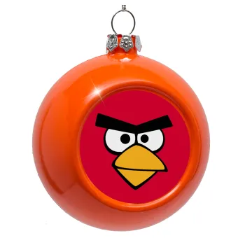 Angry birds eyes, Orange Christmas tree ornament bauble 8cm