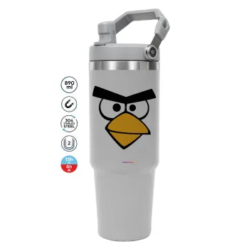 Angry birds eyes, ΓΚΡΙ χρώματος Θερμός Ανοξείδωτο 890ml (30oz) με χερούλι